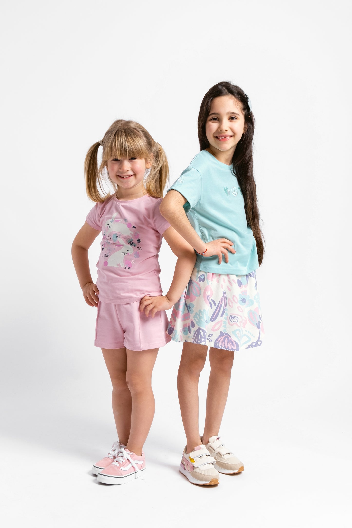 Cherubino "Playful Twirl" Watercolor Floral Skort for Girls